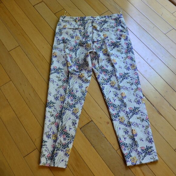 Topshop Jacquard Floral Cigarette Trousers US8 - Picture 10 of 13